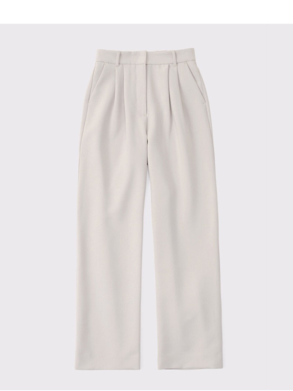 Abercrombie & Fitch Light Taupe High-Rise Sloane Trousers